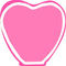 Небесный фонарик "Сердце объемное" Baby Pink