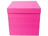 Коробка д/надутых шар 60х60х60см розовая